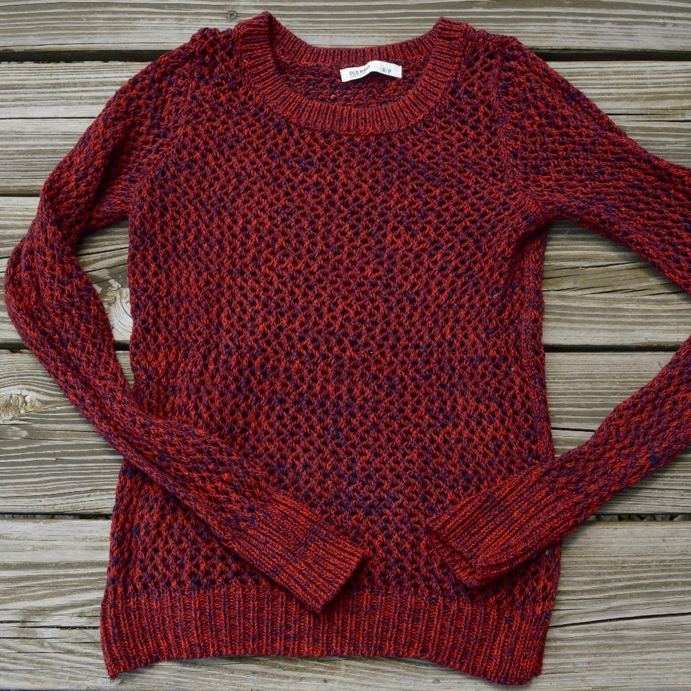 Old Navy crewneck open-knit sweater - Picture 1 of 4